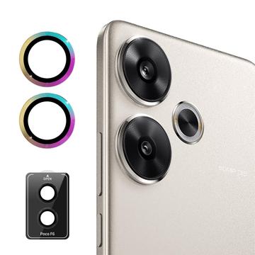 Xiaomi Redmi Turbo 3/Poco F6 Hat Prince Camera Lens Tempered Glass Protector - Colorful