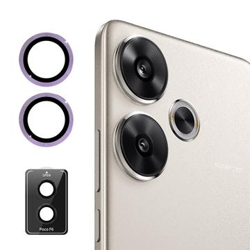 Xiaomi Redmi Turbo 3/Poco F6 Hat Prince Camera Lens Tempered Glass Protector - Purple