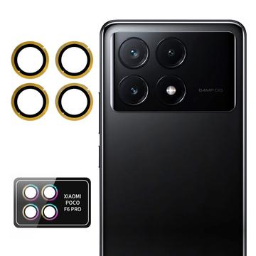 Xiaomi Poco F6 Pro Hat Prince Camera Lens Tempered Glass Protector - Gold