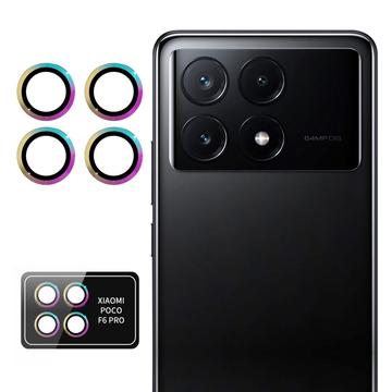 Xiaomi Poco F6 Pro Hat Prince Camera Lens Tempered Glass Protector - Colorful