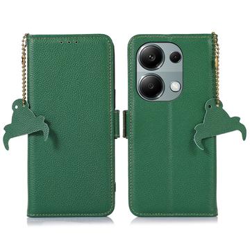 Xiaomi Redmi Note 13 4G Wallet Leather Case with RFID - Green