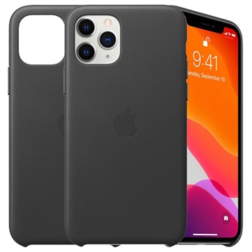 iPhone 11 Pro Apple Leather Case MWYE2ZM/A (Open Box - Excellent) - Black