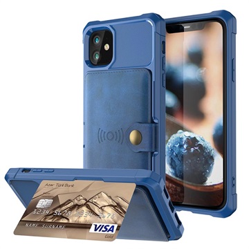 iPhone 12 Mini TPU Case with Card Holder - Blue