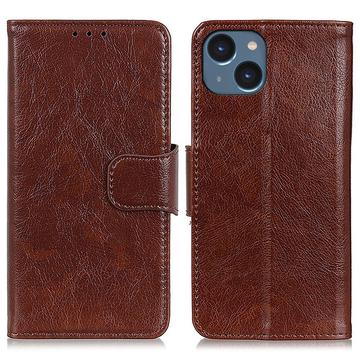 iPhone 15 Elegant Series Wallet Case - Brown