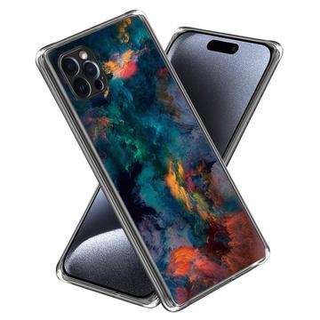 iPhone 15 Pro Stylish Ultra-Slim TPU Case - Colorful Clouds