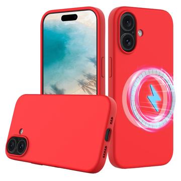 iPhone 16 Plus Liquid Silicone Case - MagSafe Compatible - Red