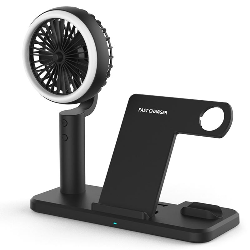 portable charger fan and light