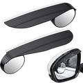 360-Degree Adjustable Car Blind Spot Mirror Set with Rain Shield - 2 Pcs. - Carbon Fiber