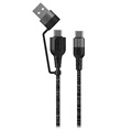 4smarts ComboCord CA 2-in-1 Charging Cable - 1.5m - Black