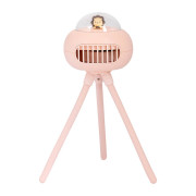 Remax UFO Stroller portable fan with 1200mAh battery - pink