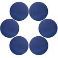 6 Pcs. Coasters in PU Leather Ø 10 cm - Dark Blue