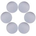 6 Pcs. Coasters in PU Leather Ø 10 cm - Silver