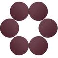 6 Pcs. Coasters in PU Leather Ø 10 cm - Wine Red