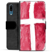 Huawei P20 Premium Flip Case - Danish Flag