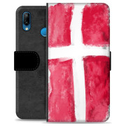Huawei P20 Lite Premium Flip Case - Danish Flag