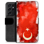 Samsung Galaxy S21 Ultra 5G Premium Flip Case - Turkish Flag