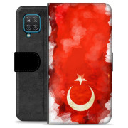 Samsung Galaxy A12 Premium Flip Case - Turkish Flag