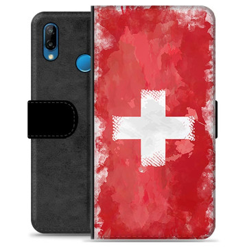 Huawei P30 Lite Premium Flip Case - Swiss Flag