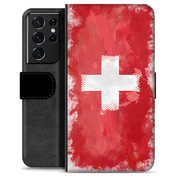 Samsung Galaxy S21 Ultra 5G Premium Flip Case - Swiss Flag