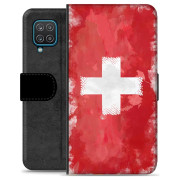 Samsung Galaxy A12 Premium Flip Case - Swiss Flag