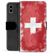 iPhone X / iPhone XS Premium Flip Case - Swiss Flag