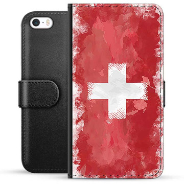 iPhone 5/5S/SE Premium Flip Case - Swiss Flag