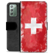 Samsung Galaxy Note20 Premium Flip Case - Swiss Flag