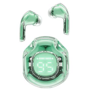 ACEFAST T8 / AT8 Crystal (2) Color Bluetooth Earbuds Lightweight Wireless Headset for Work - Green