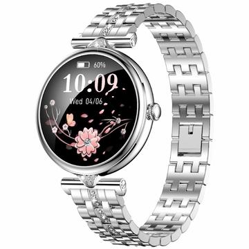 AK73 Women\'s Smart Watch with Rhinestone Stainless Steel Strap