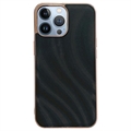 Abstract Series iPhone 14 Coated TPU Case - Black