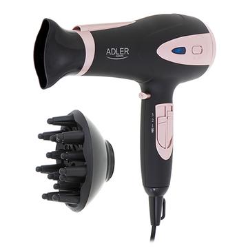 Adler AD 2248 Ion Hair Dryer w. Diffuser - 2200W - Black