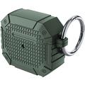 AirPods 4 TPU Shockproof Reinforced Case - Military-Grade Protection with Carabiner - Army Green