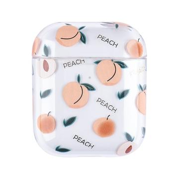 AirPods / AirPods 2 Fruit Plastic Case - Peach