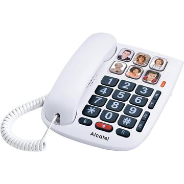 Alcatel TMAX 10 Big Button Corded Phone with Photo Dialing for Elderly - White