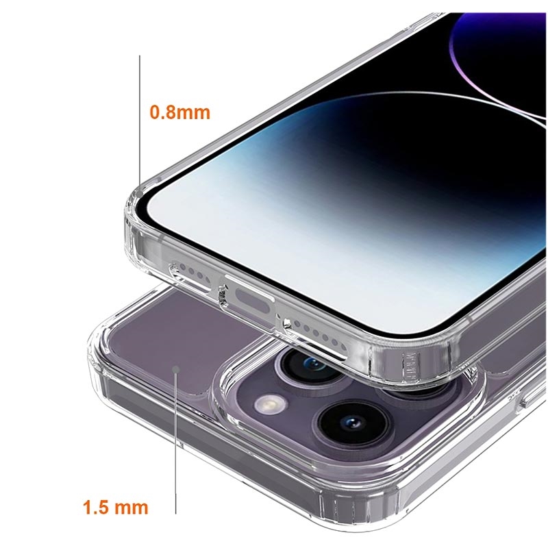 Clear Phone Case for iPhone 15 Pro Max, Sturdy Rugged Hybrid Heavy Duty  Transparent Shockproof Case for Apple iPhone 15 Pro Max 6.7 inch, Crystal  Clear 