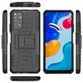 Anti-Slip Xiaomi Redmi Note 11/11S Hybrid Case with Stand - Black