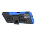 Anti-Slip Motorola Edge 20 Lite Hybrid Case with Stand - Blue / Black