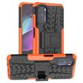 Anti-Slip Motorola Moto G (2022) Hybrid Case with Stand - Orange / Black