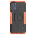 Anti-Slip Motorola Moto G (2022) Hybrid Case with Stand - Orange / Black