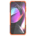 Anti-Slip Motorola Moto G (2022) Hybrid Case with Stand - Orange / Black