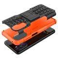 Anti-Slip Motorola Moto G (2022) Hybrid Case with Stand - Orange / Black