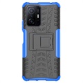 Anti-Slip Xiaomi 11T/11T Pro Hybrid Case with Stand - Blue / Black