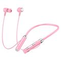 B3 9D Surround Stereo Sports Bluetooth Headphones with Silicone Neckband - Pink