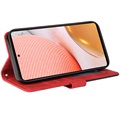 Bi-Color Series Samsung Galaxy A72 5G Wallet Case - Red