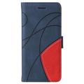 Bi-Color Series iPhone 14 Pro Wallet Case - Blue