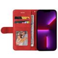 Bi-Color Series iPhone 14 Pro Wallet Case - Red