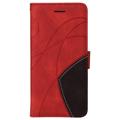 Bi-Color Series iPhone 14 Pro Wallet Case - Red