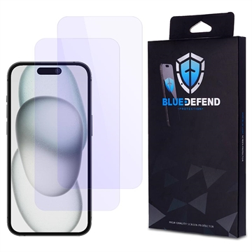 iPhone 15 Plus BlueDefend Anti-Blue Light Tempered Glass Screen Protector - 2 Pcs.