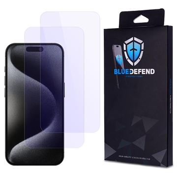 iPhone 15 Pro Max BlueDefend Anti-Blue Light Tempered Glass Screen Protector - 2 Pcs.