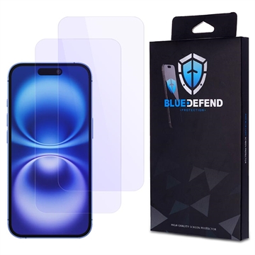 iPhone 16 BlueDefend Anti-Blue Light Tempered Glass Screen Protector - 2 Pcs.